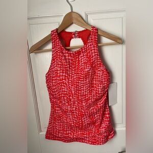 Athleta Red and Pink Maldives Bra Cup Tankini 34 B/C